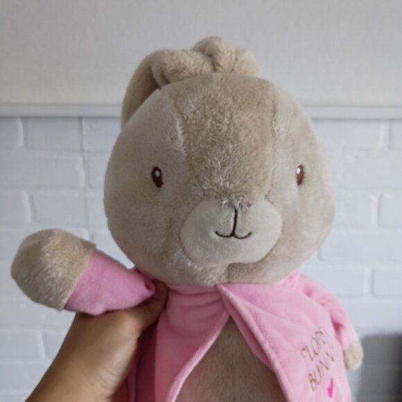 Peter Rabbit Flopsy Bunny Easter Plush Stuffed Animal Pink Jacket Beatrix Potter - Picture 5 of 7